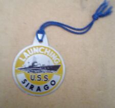 U S S SIRAGO Launch Tag (cardboard). 13 May 1945. picture