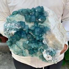 11.7LB NATURAL Green FLUORITE Quartz Crystal Cluster Mineral Specimen picture