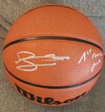 ZACCHARIE RISACHER SIGNED NBA BASKETBALL 2024 #1 PICK INSCRIP W/EXACT PROOF+COA  picture