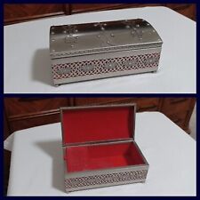 Vintage Metal SCHMID Jewelry Music Box, Raindrops Keep Falling On My Head, Works picture
