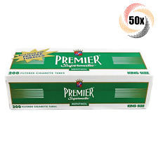50x Boxes Premier Menthol Green King Size ( 10,000 Tubes ) Cigarette Tubes RYO picture