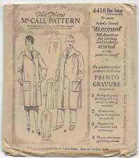 Rare, Original Vintage 1921 McCall Pattern 4418 ARTIST'S SMOCK 42-44 Large picture