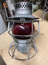 VTG. READING CO. TRANS. DEPT. RAILROAD LANTERN WITH RED GLOBE DRESSEL picture