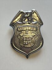 Vintage Los Angeles Junior Fire Department Inspector Badge Toy picture