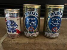 Pabst Blue Ribbon Vintage Beer Cans Lot of 3 Milwaukee EMPTY picture