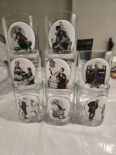 SET OF 8 COLLECTIBLE GLASSES-THE SATURDAY EVENING POST by NORMAN ROCKWELL picture