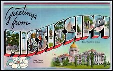 Postcard Greetings From Mississippi  MS P55 picture