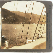 La Guaira Venezuela Harbor Stereoview c1904 Ship Boat Antique Photo Card C826 picture