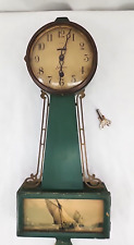 Sessions 8 Day Banjo Wall Clock with Key  PARTS ONLY Vintage picture