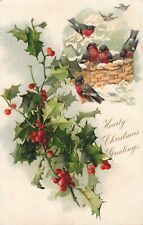 Postcard Antique 1908 Hearty Christmas Greetings Posted Undivided picture