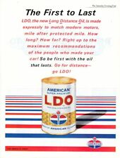 Vintage advertising print Gas Oil American Oil AMOCO LDO Long Distance Oil ad picture