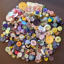 Vintage Lot 1/2 pound Pastel Buttons, mixed group picture