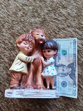 FRAN MAR MOPPETS  FIGURINE 1973 Dog Boy & Girl picture