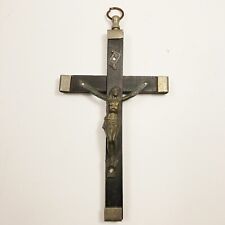 Antique Vintage 4in Crucifix Signed EBONY ITALY picture
