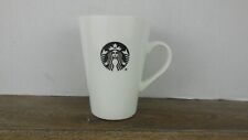 Starbucks 2015 White Coffee Mug 16 oz with Black Mermaid Siren Logo Tapered picture