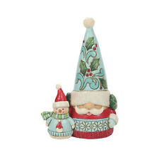 Enesco Jim Shore Winter Wonderland Gnome and Snowman Figurine 5.12 Inch picture