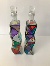 Hand Crafted painted and Curved Glass Bottles Very Decorative picture