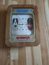 Vintage Vandermint Sabra Liquors Clock Bar Sign Advertisement  picture