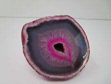Pink Agate Geode Crystal Polished 14.3 Oz picture