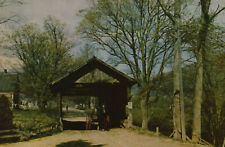 Postcard Historic Old Covered Bridge Waitsfield Vermont VT picture