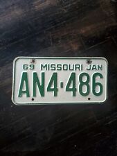 1969 Missouri License Plate Jan MO Man Cave Auto Collector AN4 486 Vintage VTG  picture