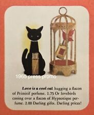 1965 AD Primitif Max Factor Sophisti-cat Hypnotique Bottle Photo 3” PROMO Vtg picture
