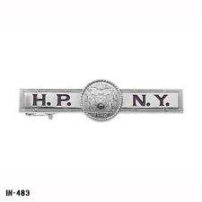 H.P.N.Y Hospital ~ Housing Police New York Silver Tone Tie Bar ~ Clip Gemsco NOS picture