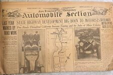 1916 January 2 SAN FRANCISCO Examiner Sunday Automobile Section 8A Pages picture