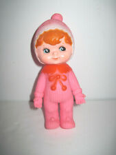 Vintage 1970's Japan Charmy Chan Woodland Doll Pink Girl Squeaker Figure Toy picture