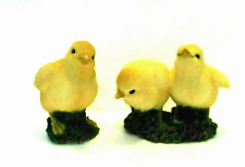 Chicks Lifelike Yellow Resin Figurines Set Of 3 Decorative 4