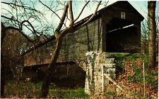 Vintage Postcard- Old Covered Bridge, Meems Bottom, VA. 1960s picture