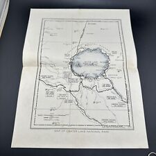 Vintage Map Of Crater Lake National Park picture