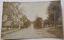 C 1910 RPPC MAIN STREET NORTHWOOD NH HOUSES ALONG ROAD DISTANT HORSE & CARRIAGE picture
