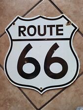 Vintage ROUTE 66 Highway Of Transportation & Street Road Marker Matel Sign picture