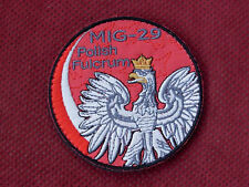 AIR FORCE - MIG 29 POLISH FULCRUM PATCH ( EMBROIRED) - МИГ 29 picture