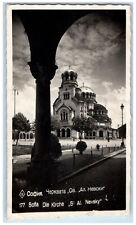 Sofia Bulgaria Postcard The Church of St. Al Nevsky 1939 Posted RPPC Photo picture