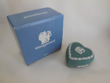 Wedgwood Teal Green Jasperware Pegasus Heart Box picture