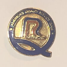 Vintage Roadway Quality Service Team Trucking Safety Award Driving Pin Hat Lapel picture