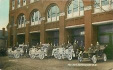 Postcard Canada Vancouver BC C-1910 fire engines occupation Valentines 23-7828 picture