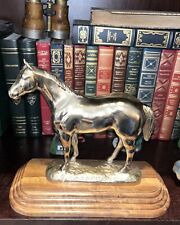 Vintage Solid Brass 5lb Statue Trophy American Quarter Horse Association picture