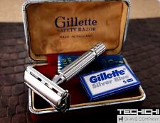 Gillette No. 58 Vintage Double Edge Safety Razor - FULL SET picture