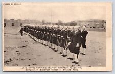 Hampton Roads Virginia~US Naval Training Station~Electrical School Company~1920s picture
