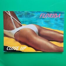 Vintage Flordia Woman Postcard   Swimsuit Model Risque 1989 Pool Girl Humor  picture