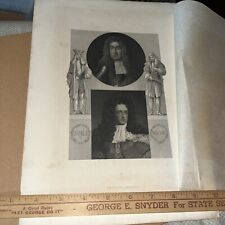 King James II & William of Orange - Antique Plate Ireland Irish History picture
