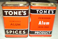 2 Different Generations of Tone's Alum Spice Tins picture