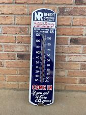 Antique Original 1915 NATURES REMEDY Pharmacy Advertising Thermometer SIGN picture