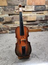 Vintage Wooden Violin Music Box And Stand  picture