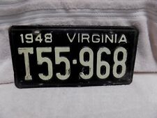 One 1948 Virginia License Plate picture