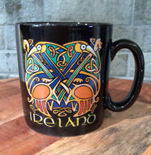 Ireland Celtic Black Coffee Mug 2000 Irish Scrollwork Design 10.5 oz picture