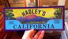 Vintage Hadley's Fruit Orchards Cabazon Carlsbad California Wooden Crate Label picture